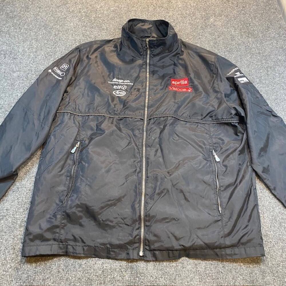 North End Aprilia Veloce Mens Large Moto Racing Team Zip Up Lightweight Jacket